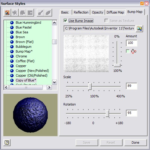 Inventor Tip: Bump Maps, hoe voeg ik ze toe?